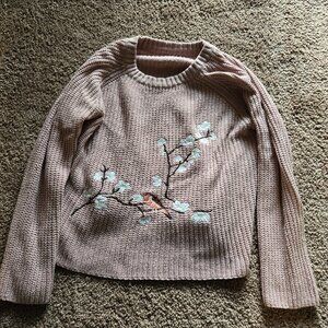 Unlabeled pink sweater